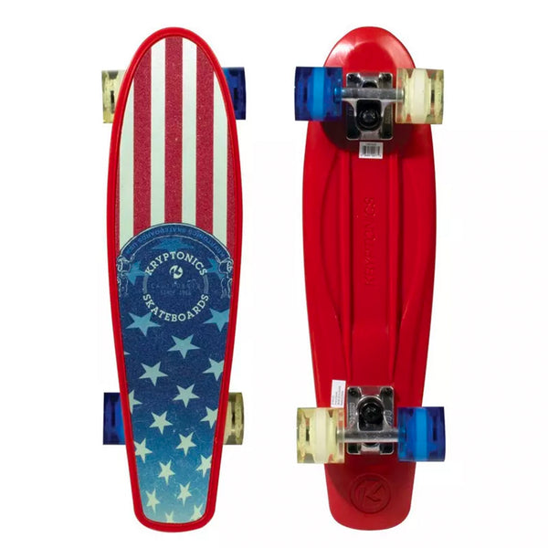 Kryptonics Original Complete Skateboard (22.5" x 6") - Printed-Flag