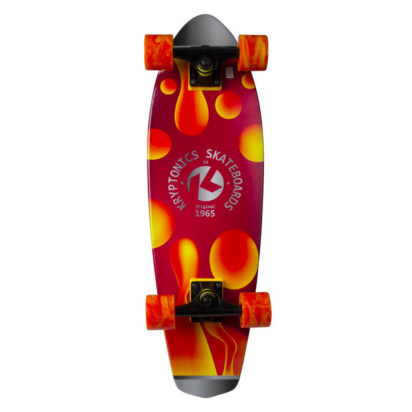 Kryptonics Standard Cruiser Complete Skateboard (28'' x 8.75'') - Swirled Lava