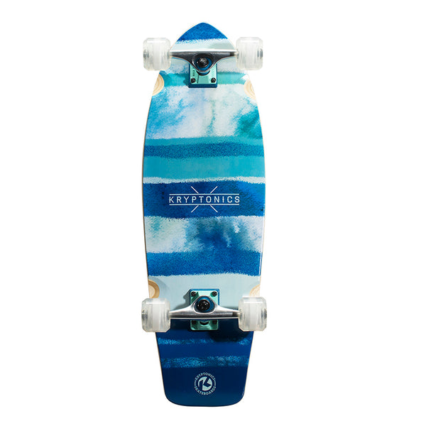 Kryptonics  Super Fat Cruiser Complete Skateboard ("30.5'' x 9.75'') - Blue-Fish