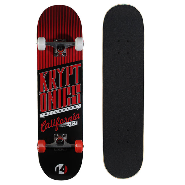 Kryptonics Star Series Complete Skateboard (31" x 8") - Cali-Red