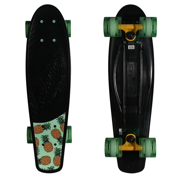 Kryptonics Original Complete Skateboard (22.5" x 6") - Pineapples-Black