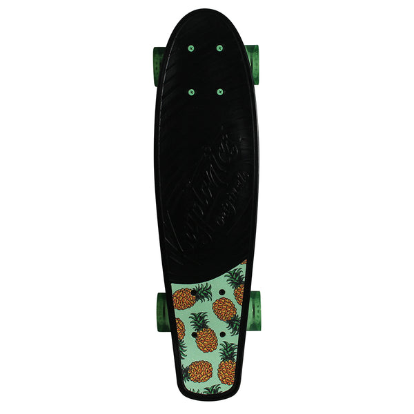 Kryptonics Original Complete Skateboard (22.5" x 6") - Pineapples-Black