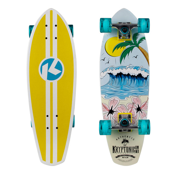 Kryptonics Cruiser Board Complete Skateboard (28" x 8.5") - Pupakea